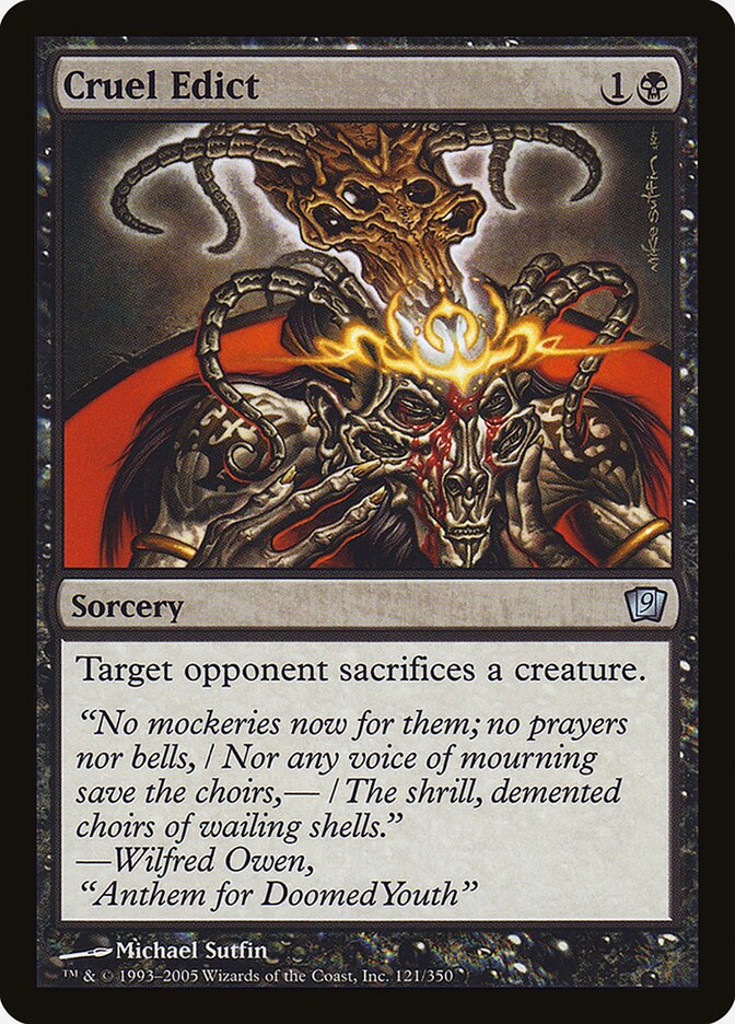 Cruel Edict 121★/350 (9th Edition)  - Foil | Good Games Modbury