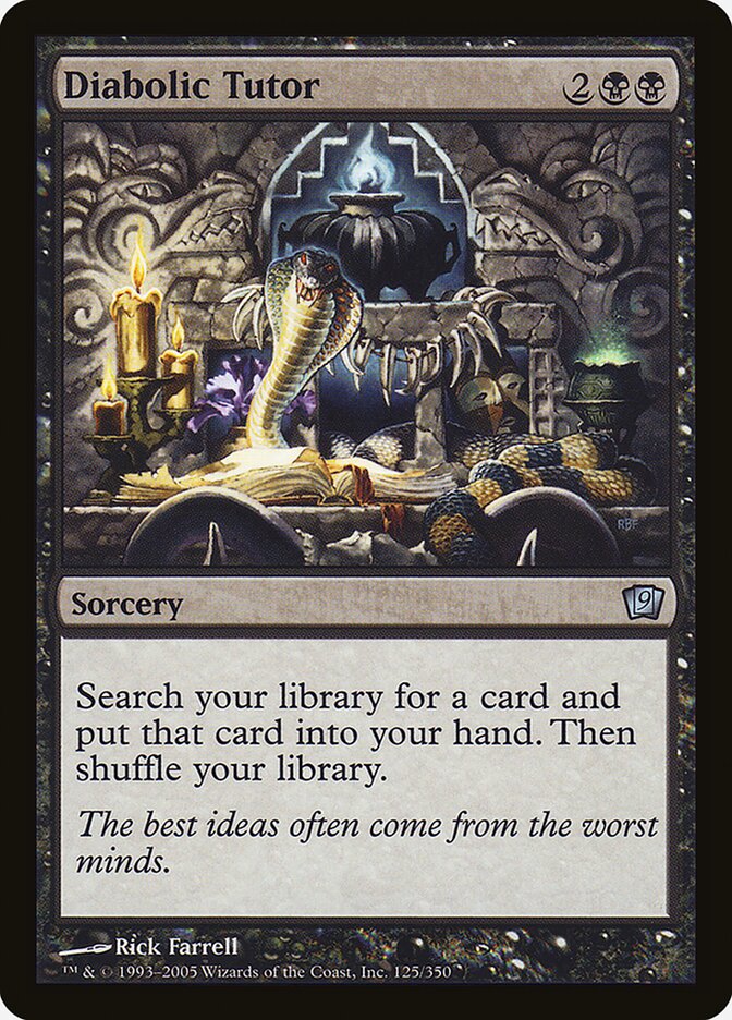 Diabolic Tutor 125 (9th Edition)  - Foil | Good Games Modbury
