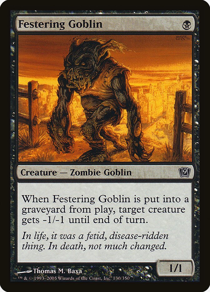 Festering Goblin 130★/350 (9th Edition)  - Foil | Good Games Modbury