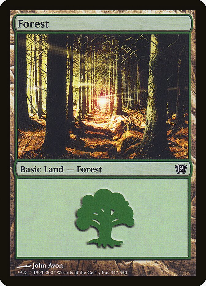 Forest 347★/350 (9th Edition)  - Foil | Good Games Modbury