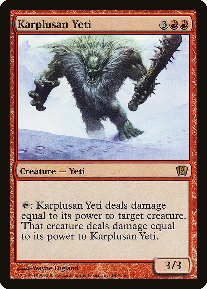 Karplusan Yeti 198★/350 (9th Edition)  - Foil | Good Games Modbury