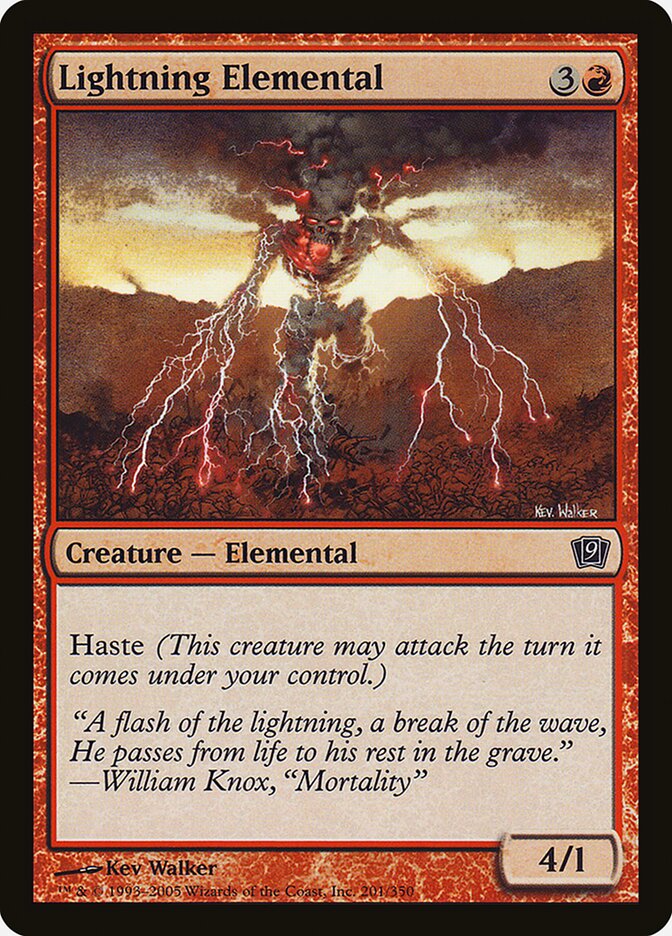 Lightning Elemental 201★/350 (9th Edition)  - Foil | Good Games Modbury