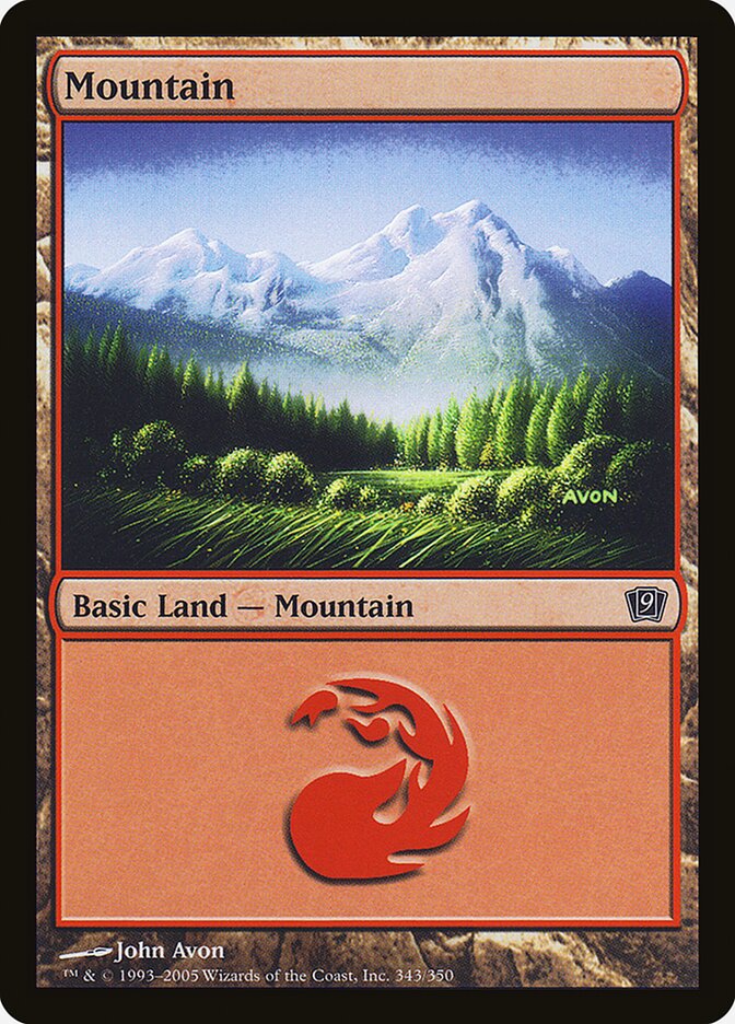 Mountain 343 (9th Edition)  - Foil | Good Games Modbury