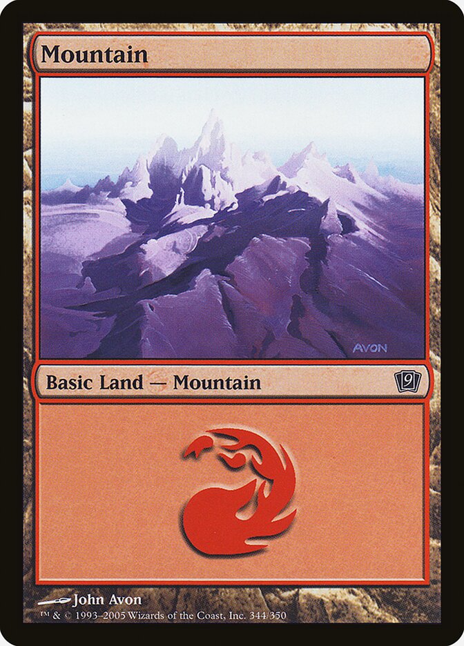 Mountain 344★/350 (9th Edition)  - Foil | Good Games Modbury