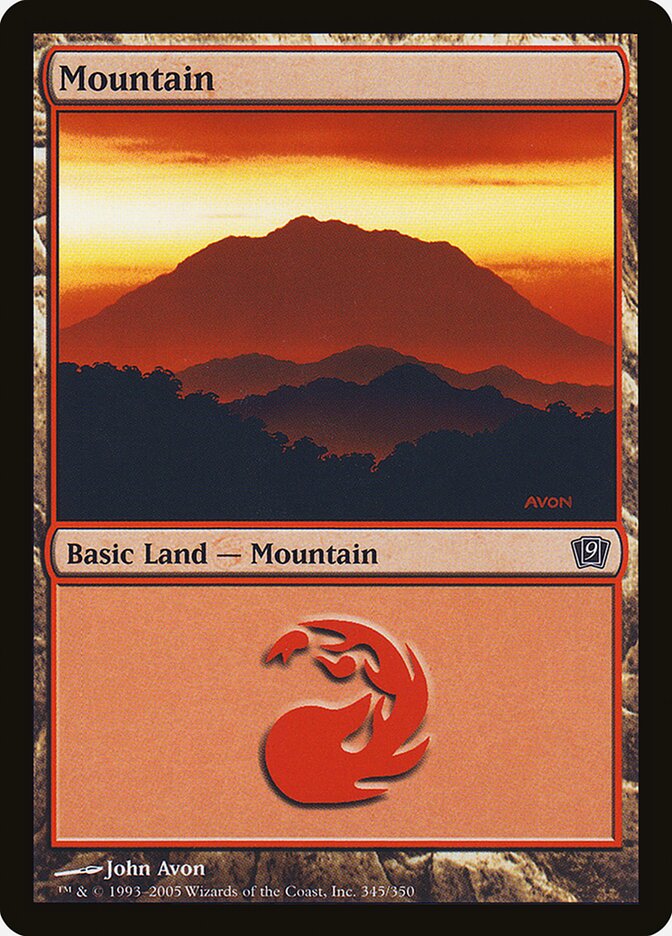 Mountain 345★/350 (9th Edition)  - Foil | Good Games Modbury