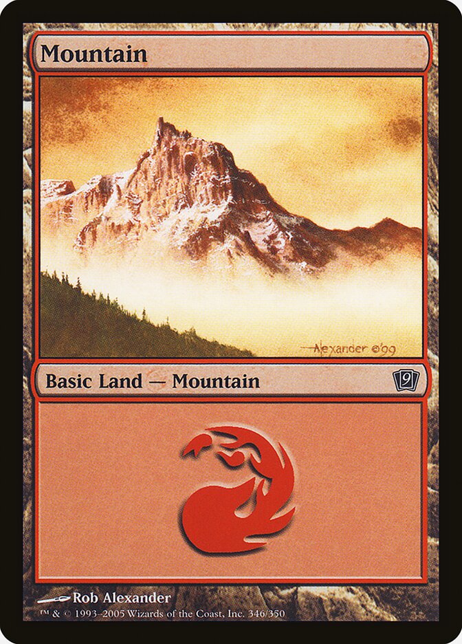 Mountain 346★/350 (9th Edition)  - Foil | Good Games Modbury
