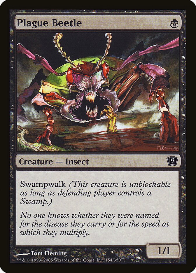 Plague Beetle 154★/350 (9th Edition)  - Foil | Good Games Modbury