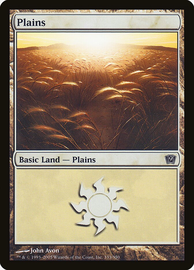 Plains 333★/350 (9th Edition)  - Foil | Good Games Modbury