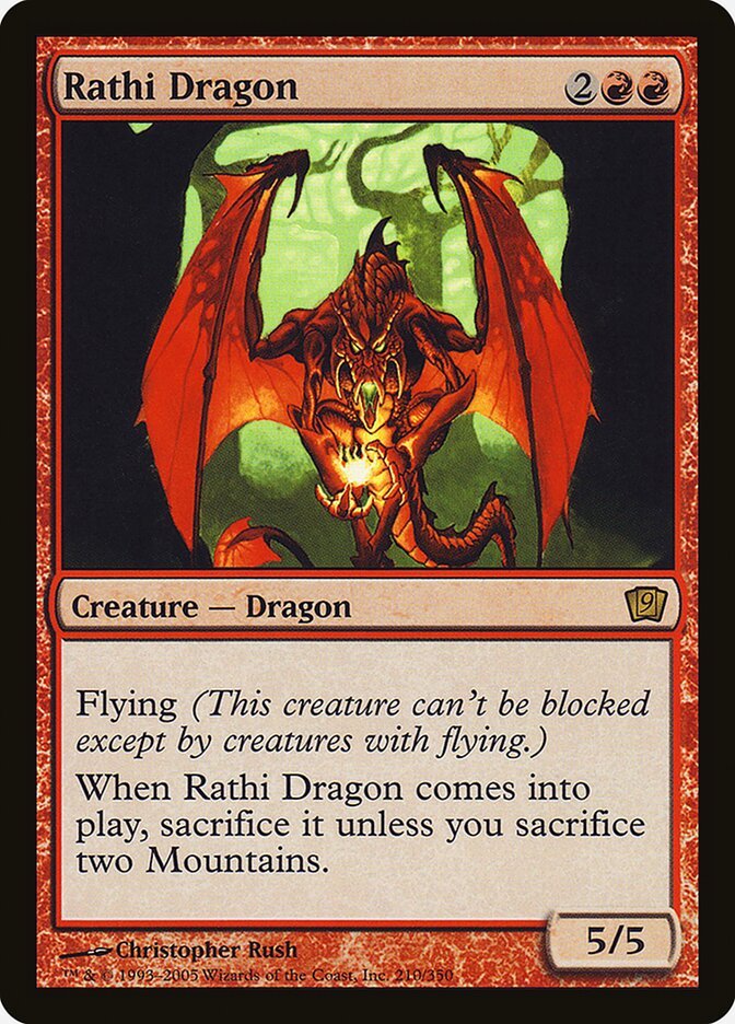 Rathi Dragon 210★/350 (9th Edition)  - Foil | Good Games Modbury