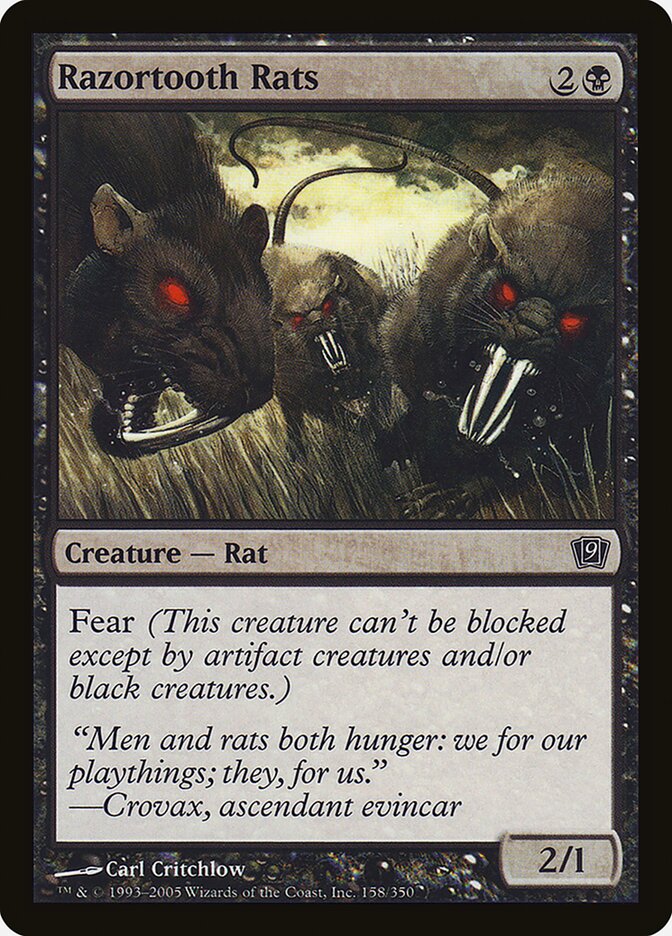 Razortooth Rats 158★/350 (9th Edition)  - Foil | Good Games Modbury