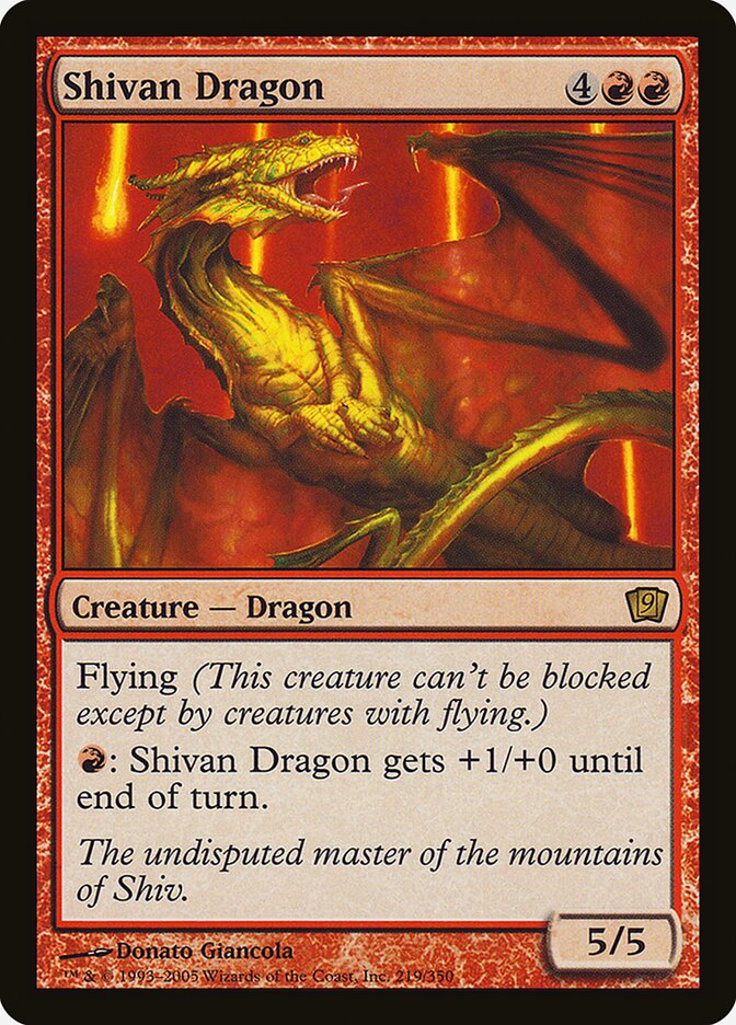 Shivan Dragon 219★/350 (9th Edition)  - Foil | Good Games Modbury