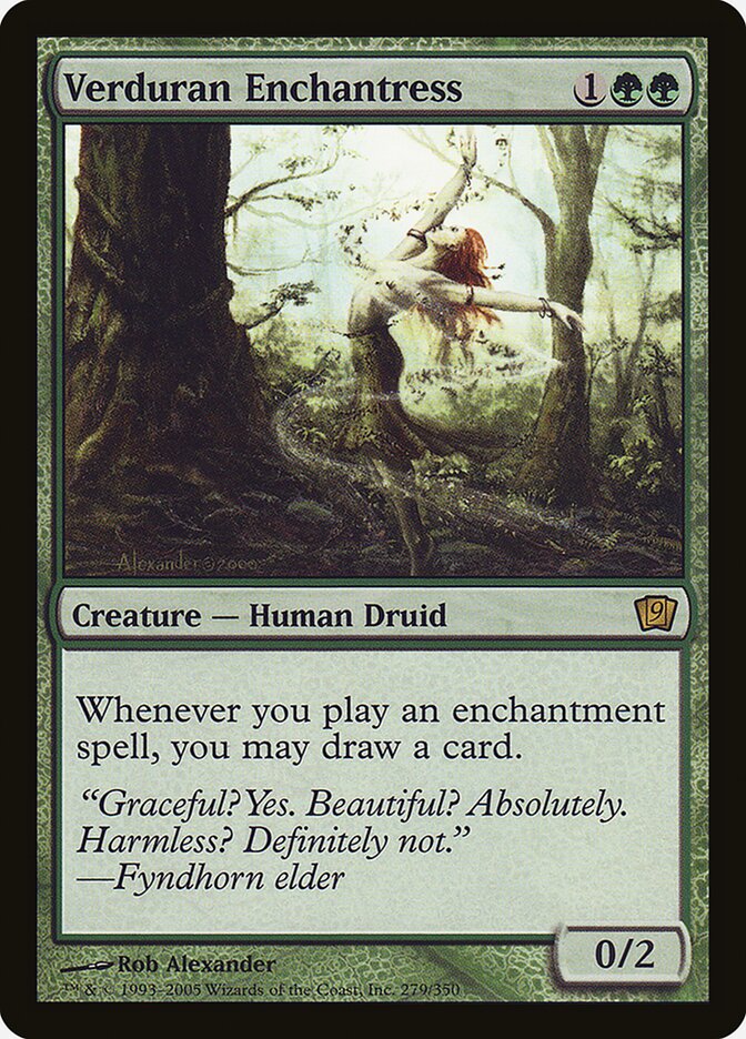 Verduran Enchantress 279★/350 (9th Edition)  - Foil | Good Games Modbury