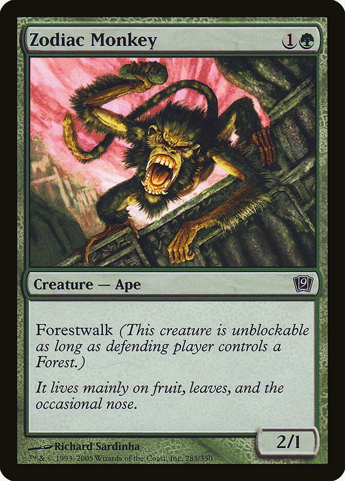 Zodiac Monkey 285★/350 (9th Edition)  - Foil | Good Games Modbury
