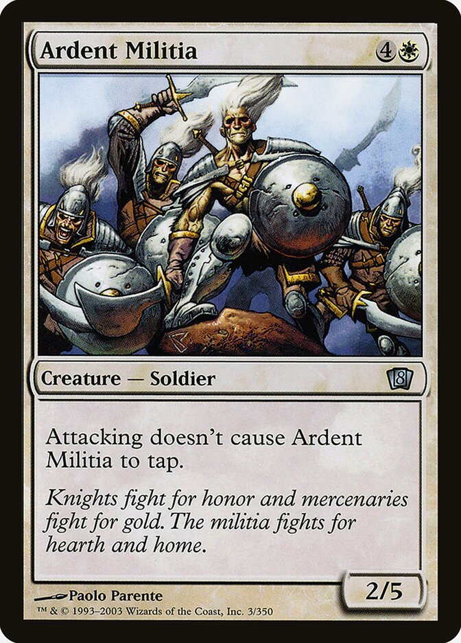 Ardent Militia 3★/350 (8th Edition)  - Foil | Good Games Modbury