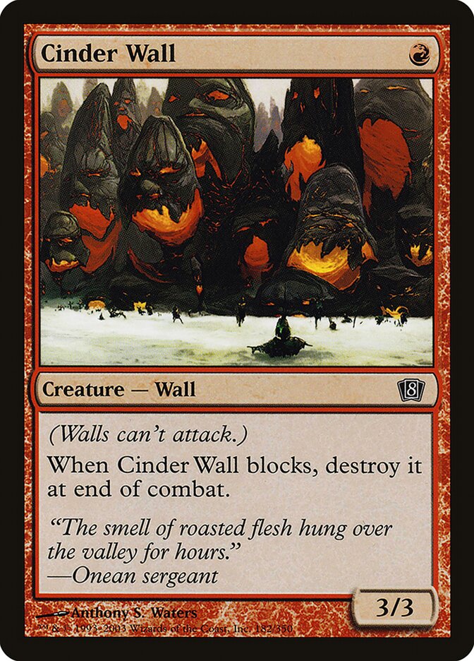 Cinder Wall 182/350 (8th Edition)  - Foil | Good Games Modbury