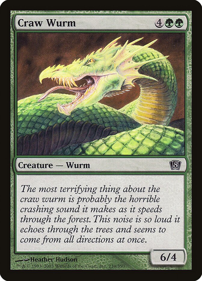 Craw Wurm 239/350 (8th Edition)  - Foil | Good Games Modbury