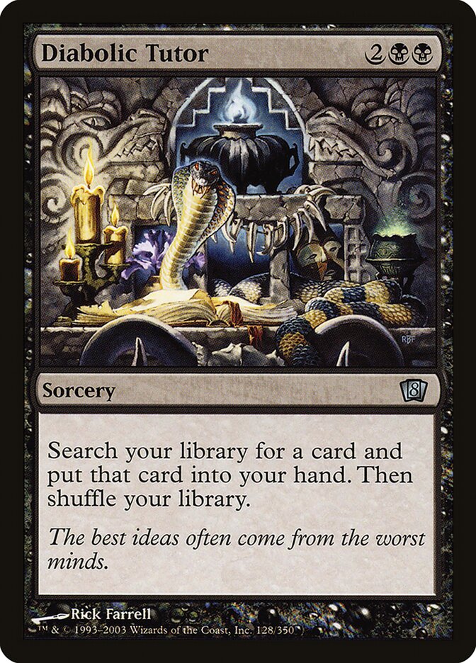 Diabolic Tutor 128 (8th Edition)  - Foil | Good Games Modbury