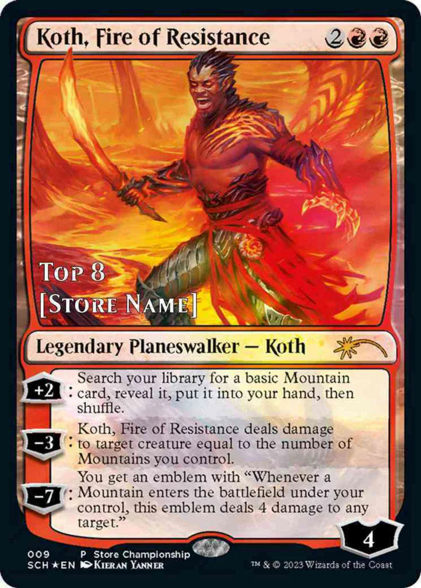 Koth Fire of Resistance (Store Stamped) 9 (Game Day & Store Championship Promos)  | Good Games Modbury