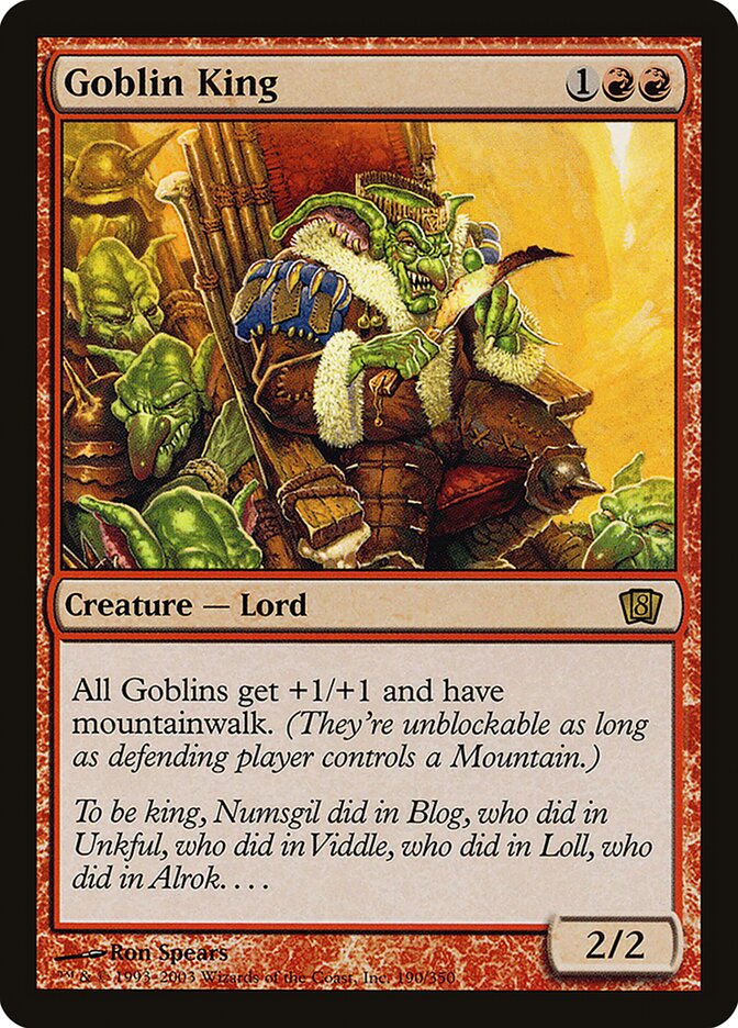 Goblin King 190/350 (8th Edition)  - Foil | Good Games Modbury