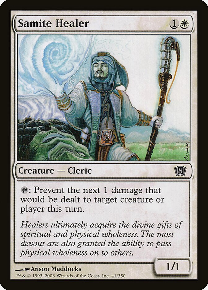 Samite Healer 41★/350 (8th Edition)  - Foil | Good Games Modbury