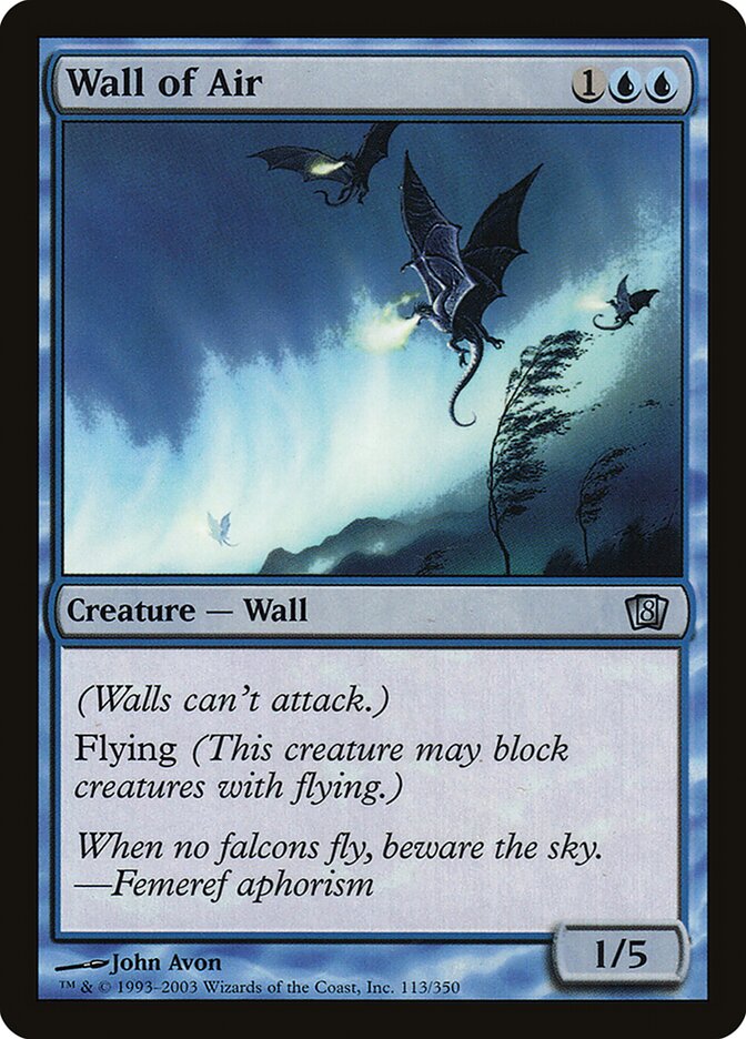 Wall of Air 113★/350 (8th Edition)  - Foil | Good Games Modbury