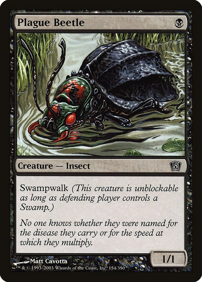 Plague Beetle 154★/350 (8th Edition)  - Foil | Good Games Modbury