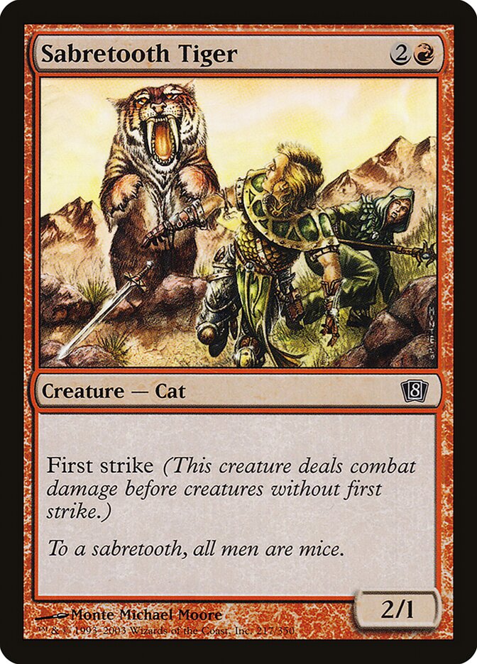 Sabretooth Tiger 217★/350 (8th Edition)  - Foil | Good Games Modbury