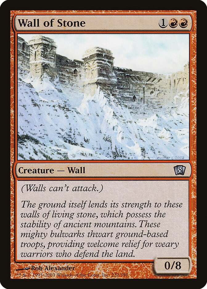 Wall of Stone 232★/350 (8th Edition)  - Foil | Good Games Modbury