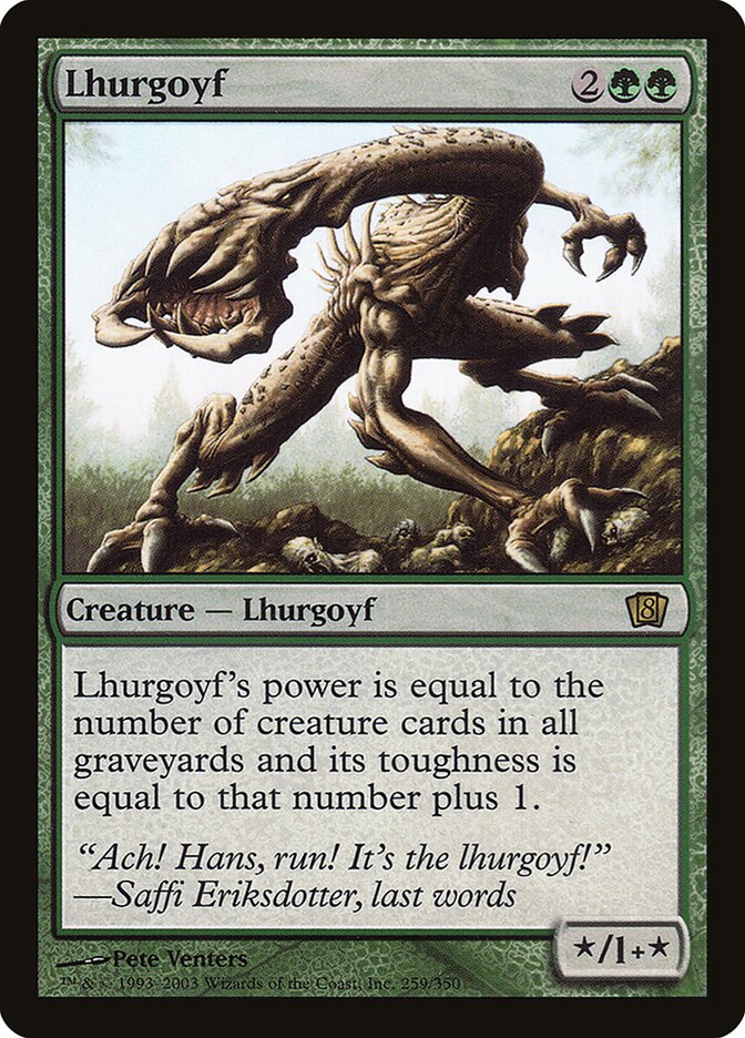 Lhurgoyf 259★/350 (8th Edition)  - Foil | Good Games Modbury