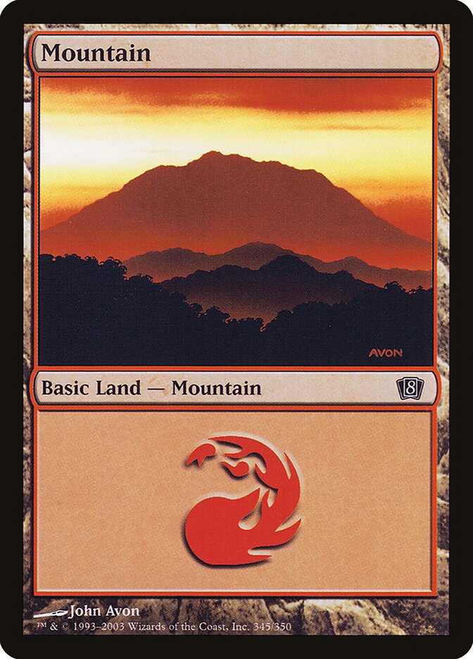 Mountain 345★/350 (8th Edition)  - Foil | Good Games Modbury