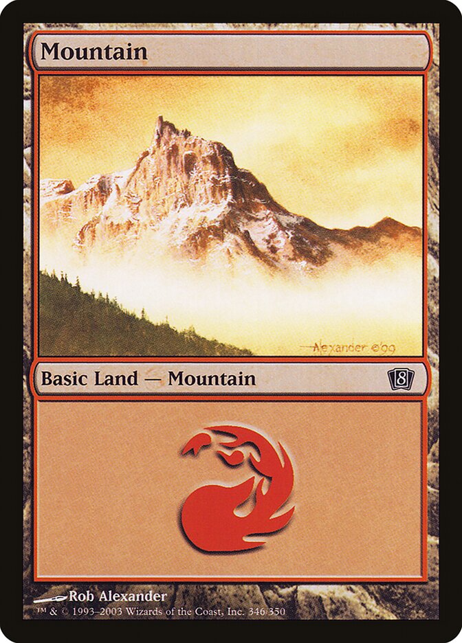Mountain 346★/350 (8th Edition)  - Foil | Good Games Modbury