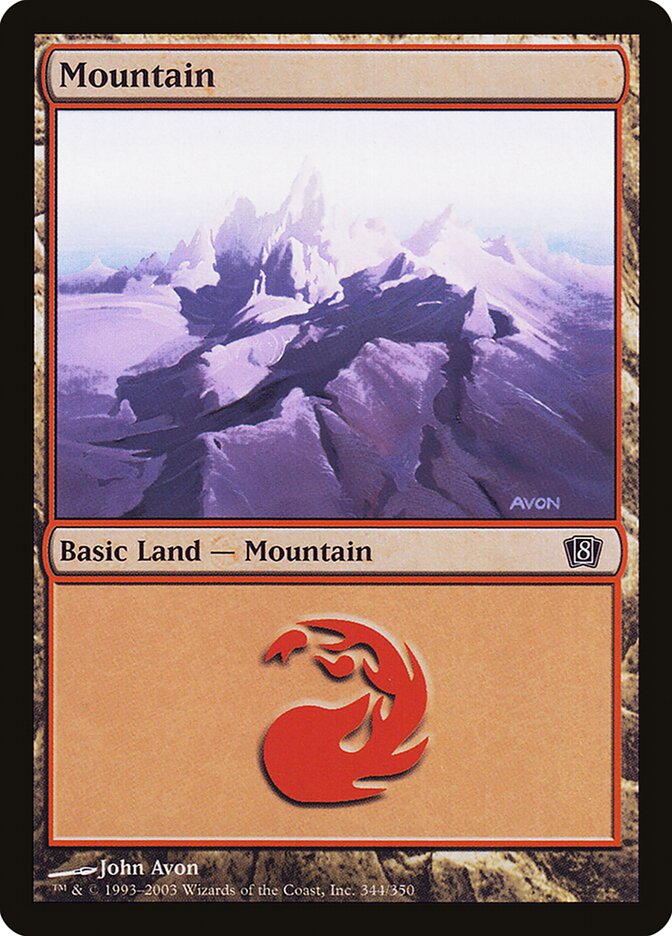 Mountain 344★/350 (8th Edition)  - Foil | Good Games Modbury
