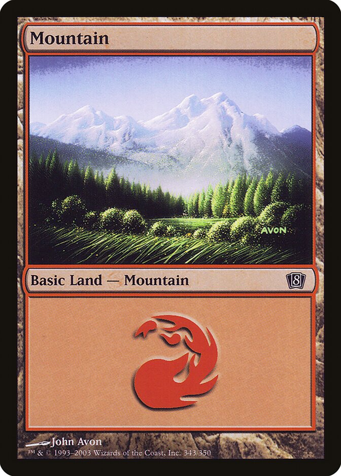 Mountain 343★/350 (8th Edition)  - Foil | Good Games Modbury