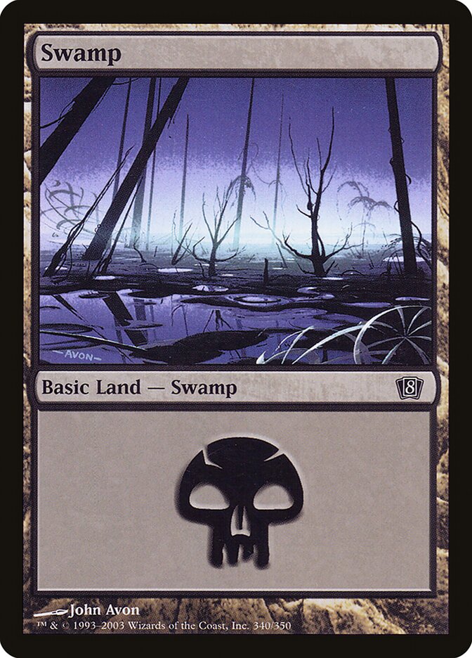 Swamp 340★/350 (8th Edition)  - Foil | Good Games Modbury