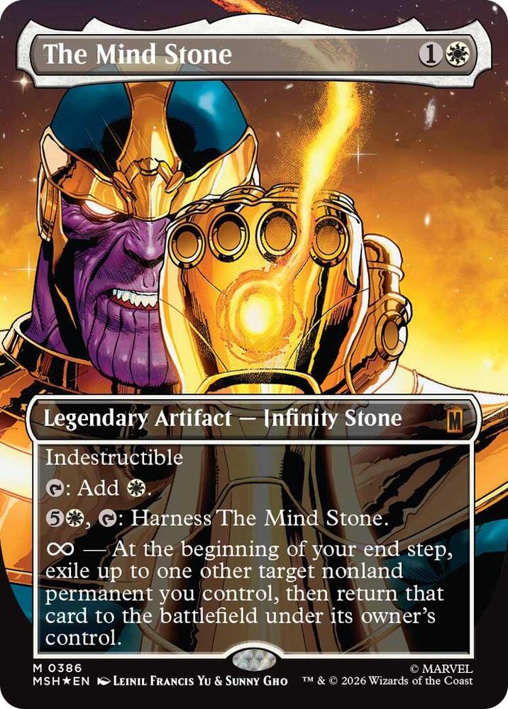 The Mind Stone Borderless 386 (Marvel Super Heroes)  - Borderless Foil | Good Games Modbury