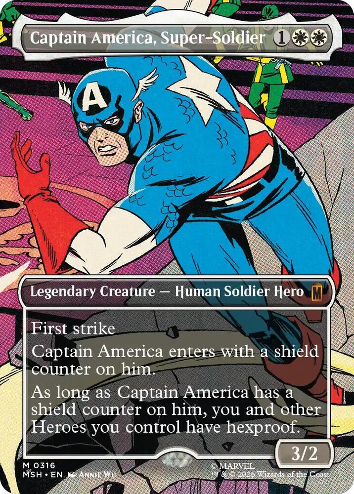 Captain America, Super-Soldier 316 (Marvel Super Heroes)  - Borderless Foil | Good Games Modbury