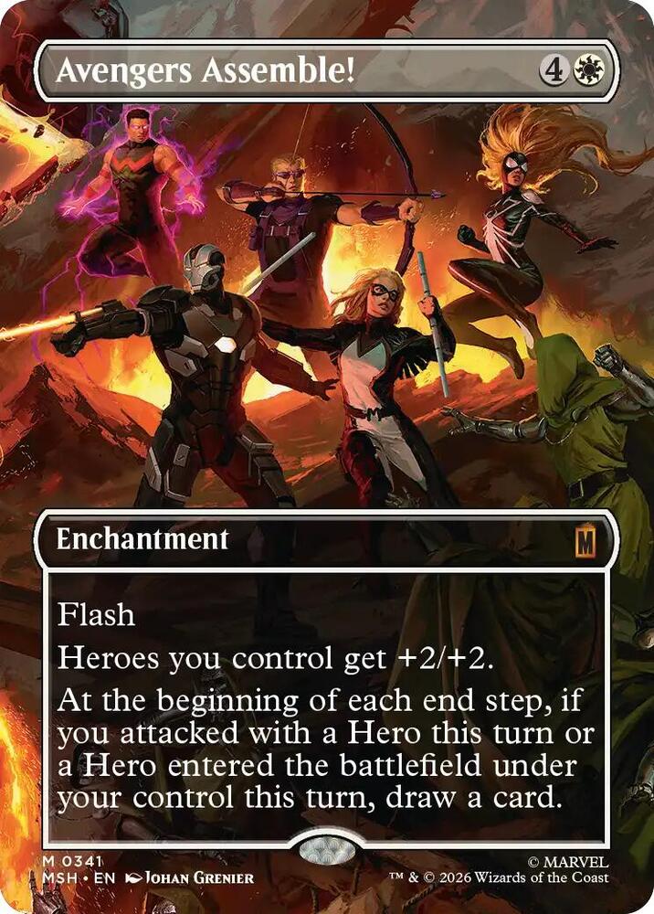 Avengers Assemble! 341 (Marvel Super Heroes)  - Borderless Foil | Good Games Modbury
