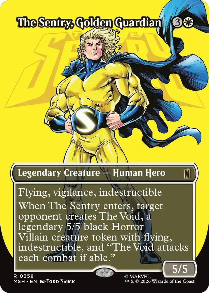The Sentry, Golden Guardian 358 (Marvel Super Heroes)  - Borderless Foil | Good Games Modbury