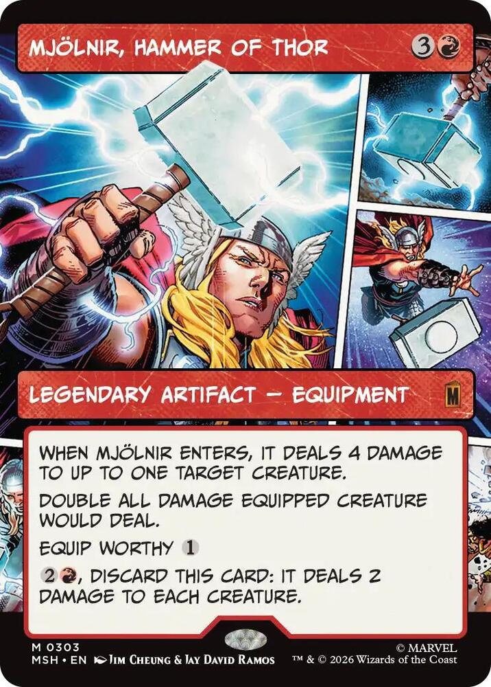 Mjolnir, Hammer of Thor 303 (Marvel Super Heroes)  - Showcase Foil | Good Games Modbury