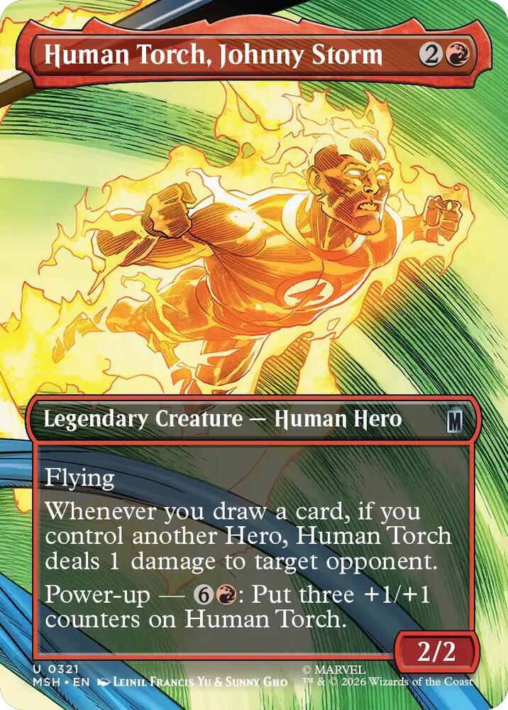 Human Torch, Johnny Storm 321 (Marvel Super Heroes)  - Borderless | Good Games Modbury