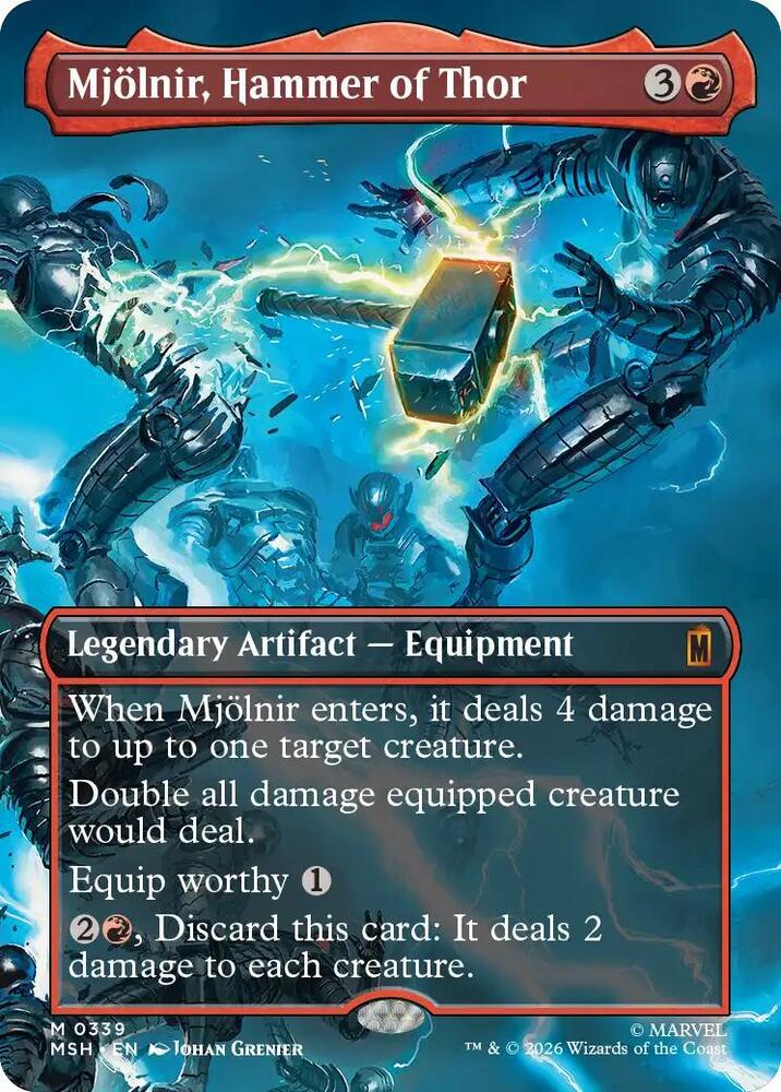 Mjolnir, Hammer of Thor 339 (Marvel Super Heroes)  - Borderless Foil | Good Games Modbury