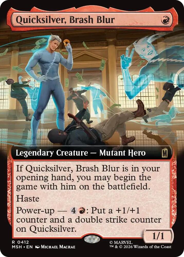 Quicksilver, Brash Blur 412 (Marvel Super Heroes)  - Extended Art | Good Games Modbury