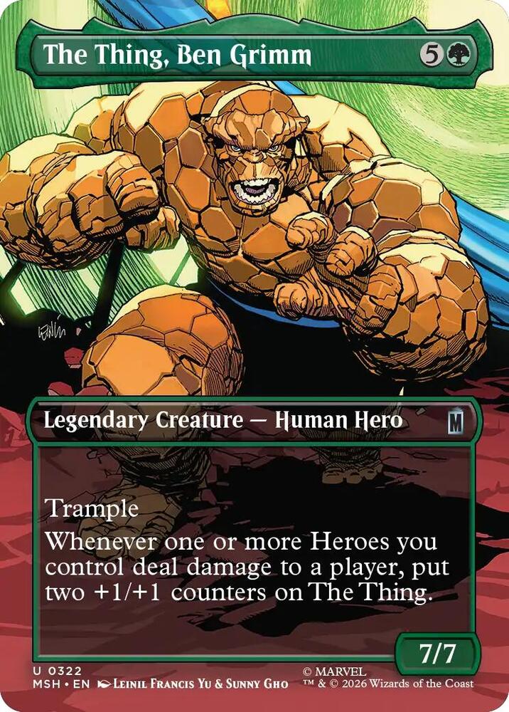 The Thing, Ben Grimm 322 (Marvel Super Heroes)  - Borderless Foil | Good Games Modbury
