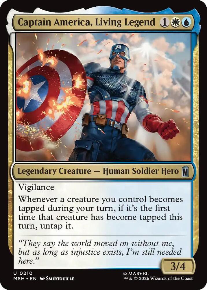 Captain America, Living Legend 210 (Marvel Super Heroes)  - Foil | Good Games Modbury