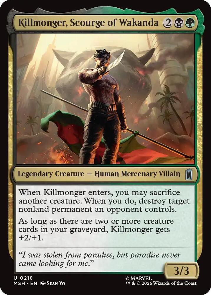 Killmonger, Scourge of Wakanda 218 (Marvel Super Heroes)  - Foil | Good Games Modbury