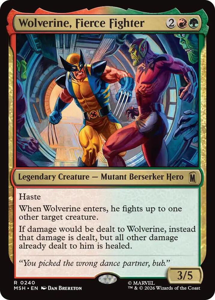 Wolverine, Fierce Fighter 240 (Marvel Super Heroes)  - Foil | Good Games Modbury