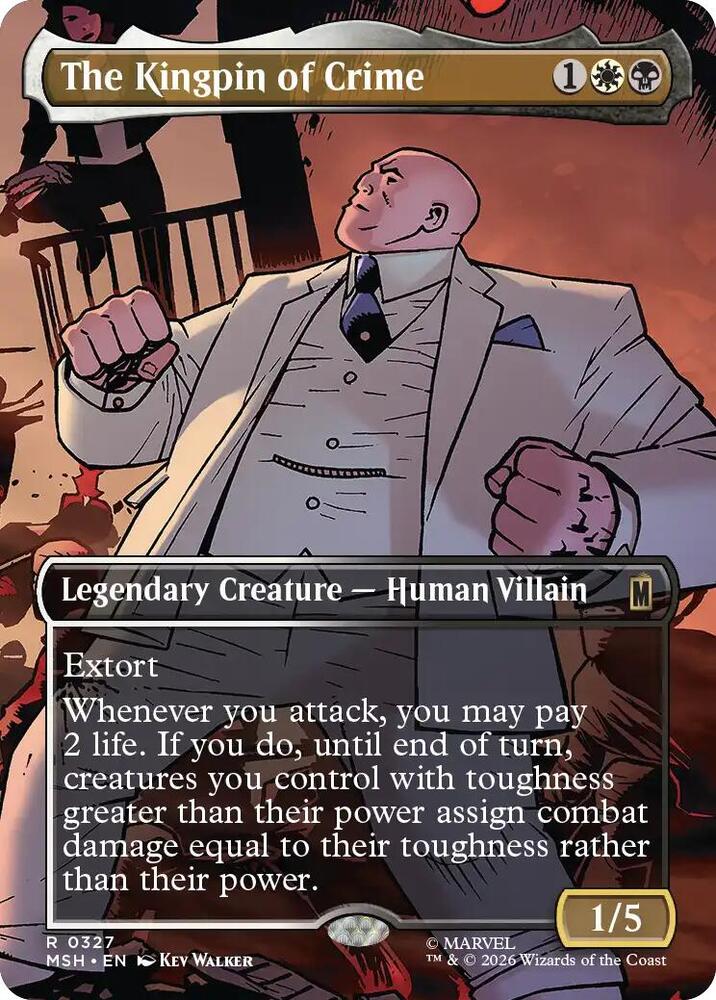 The Kingpin of Crime 327 (Marvel Super Heroes)  - Borderless Foil | Good Games Modbury