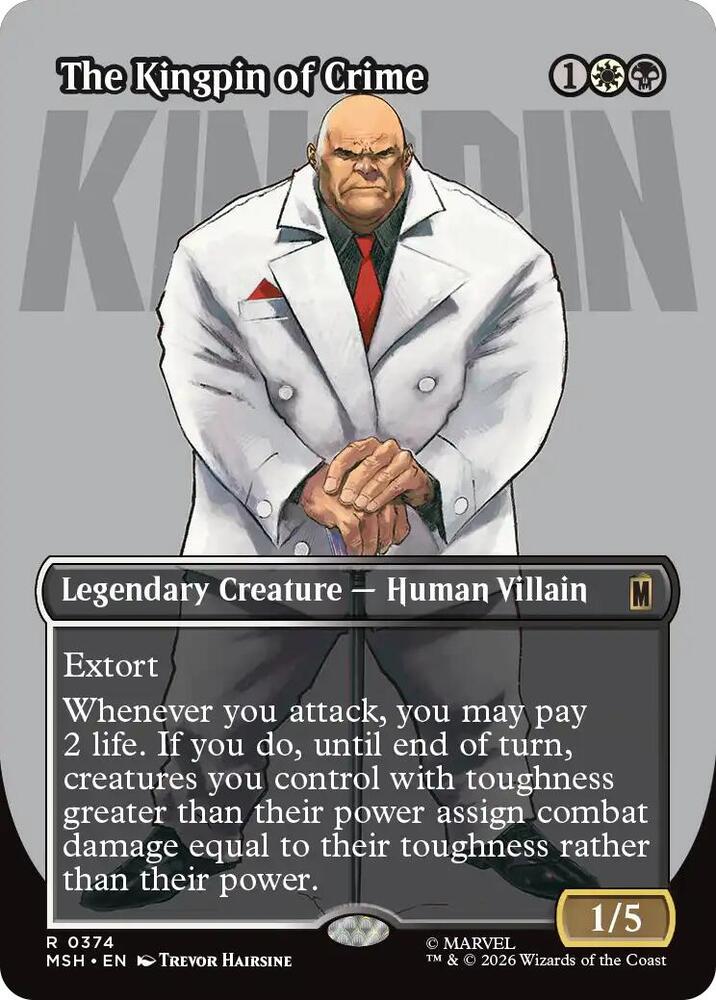 The Kingpin of Crime 374 (Marvel Super Heroes)  - Borderless Foil | Good Games Modbury