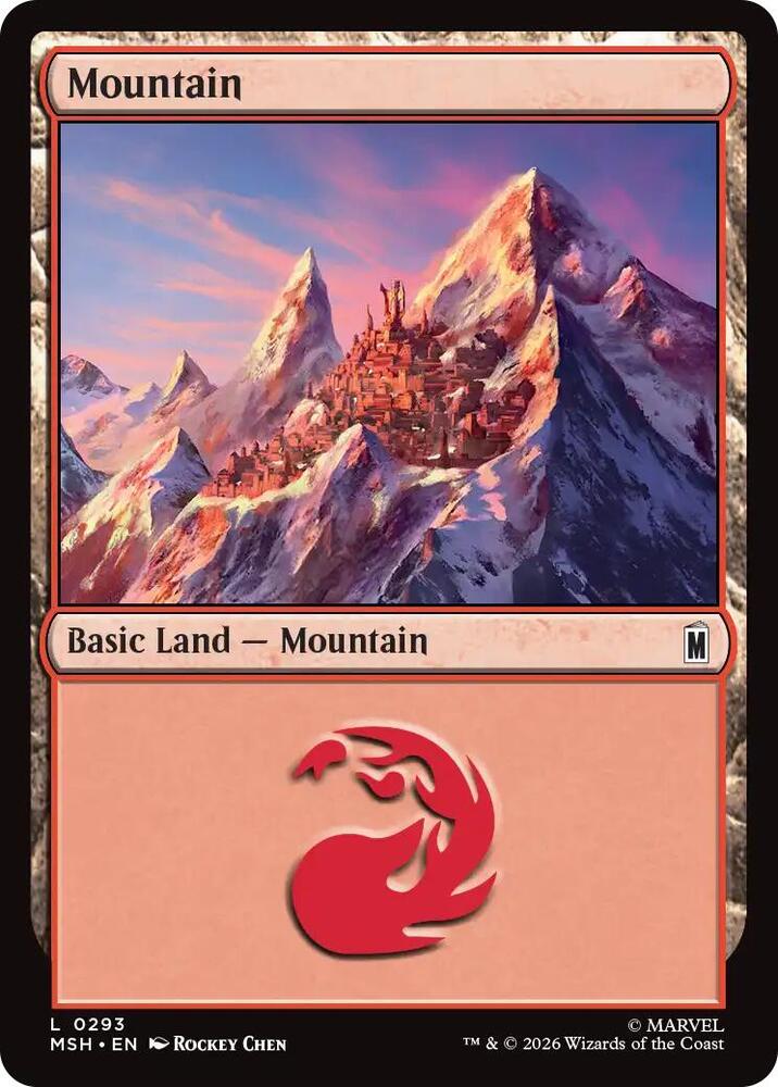 Mountain 293 (Marvel Super Heroes)  - Foil | Good Games Modbury
