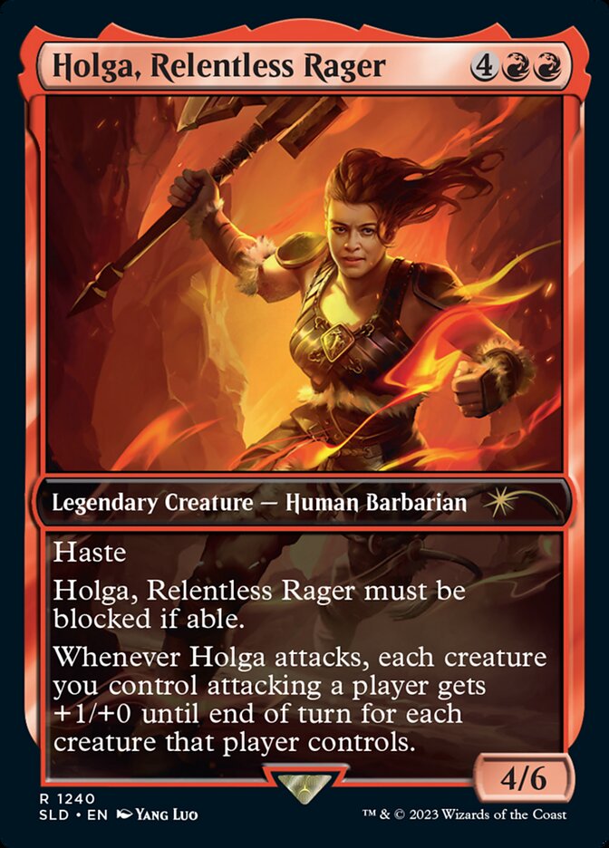 Holga Relentless Rager 1240/1 (Secret Lair Drop Series)  - Full Art Foil | Good Games Modbury